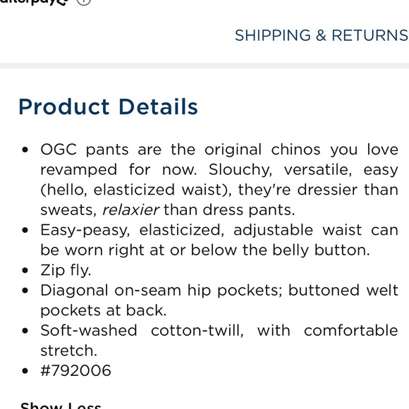 High Waisted OGC Chino Pants - Picture 3 of 6